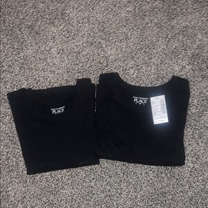The Children's Place Classic Black Tees, Set of 2, 4T & 5T available